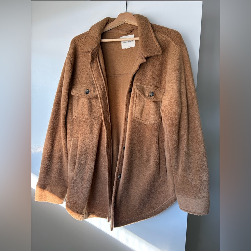 Thread & Supply Camel Fleece Shacket